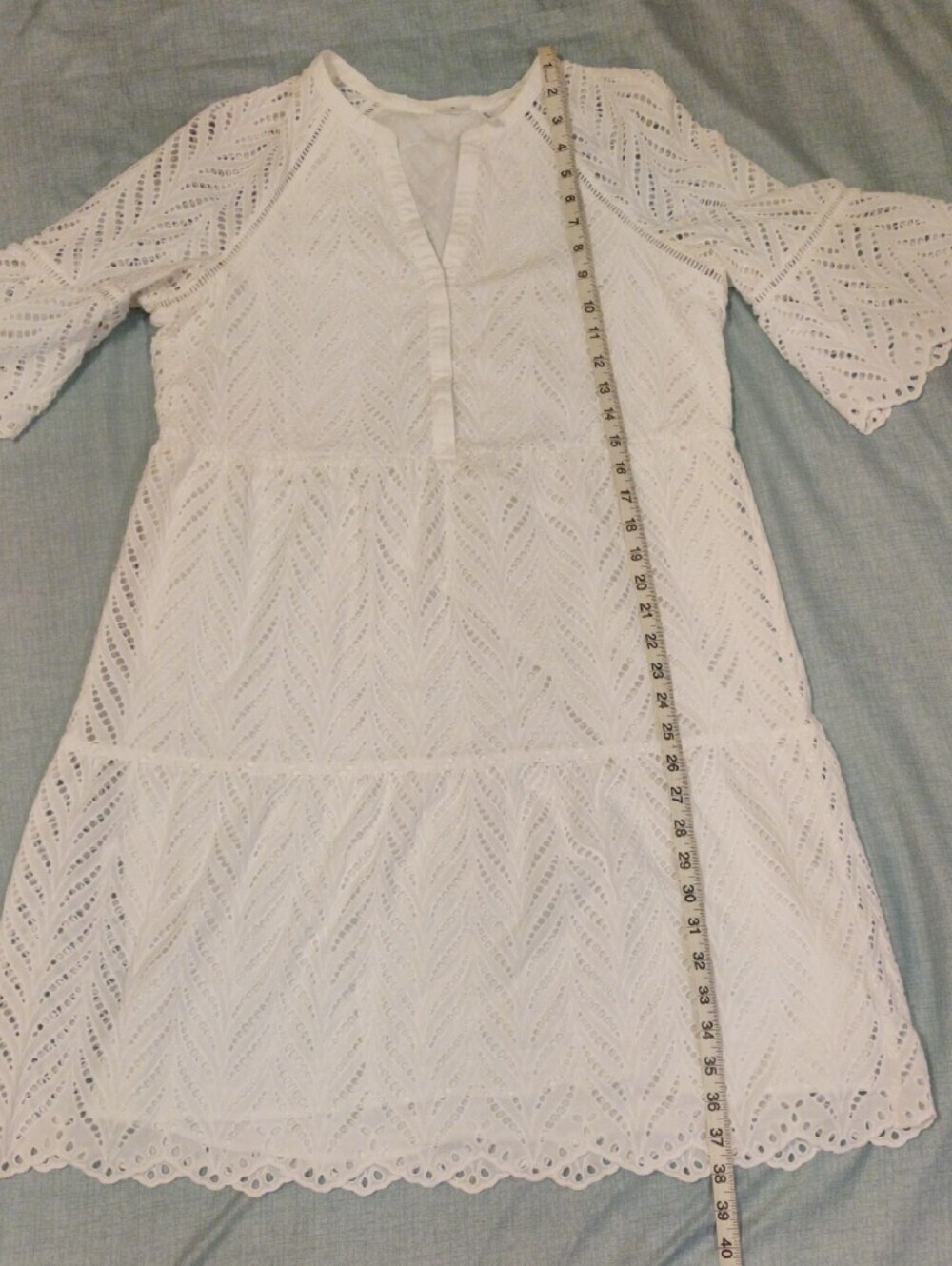 S.Oliver White Eyelet Lace Tiered Dress - Picture 5 of 15
